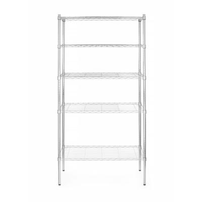 Úložný stojan s 5 policemi, HENDI, Chrom, 910x455x(H)1830mm | 812204